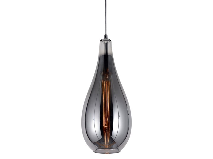 NOWOCZESNA LAMPA WISZĄCA SZKLANA CHROMOWANA LAURIS Lampa z kloszem Szkło Metal Kategoria Lampy wiszące