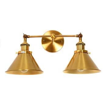 LAMPA ŚCIENNA KINKIET LOFTOWY MOSIĘŻNY GUBI DUO