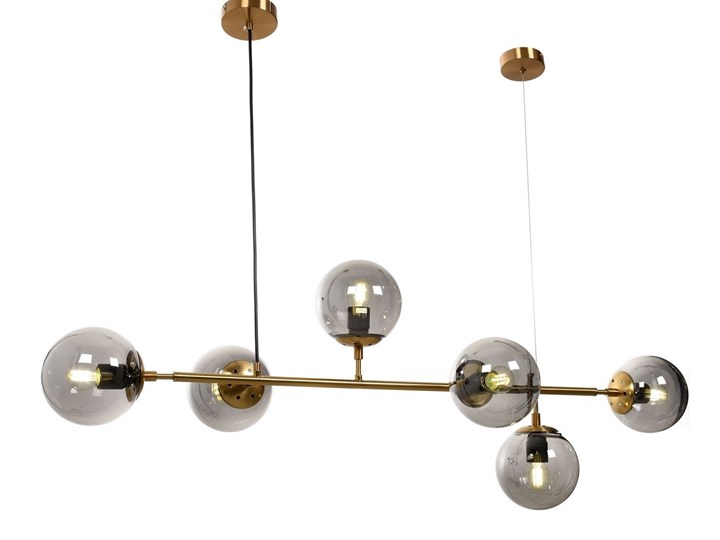 NOWOCZESNA LAMPA WISZĄCA MOSIĘŻNA CEREDO W6 Lampa z abażurem Mosiądz Szkło Lampa z kloszem Metal Styl Nowoczesny
