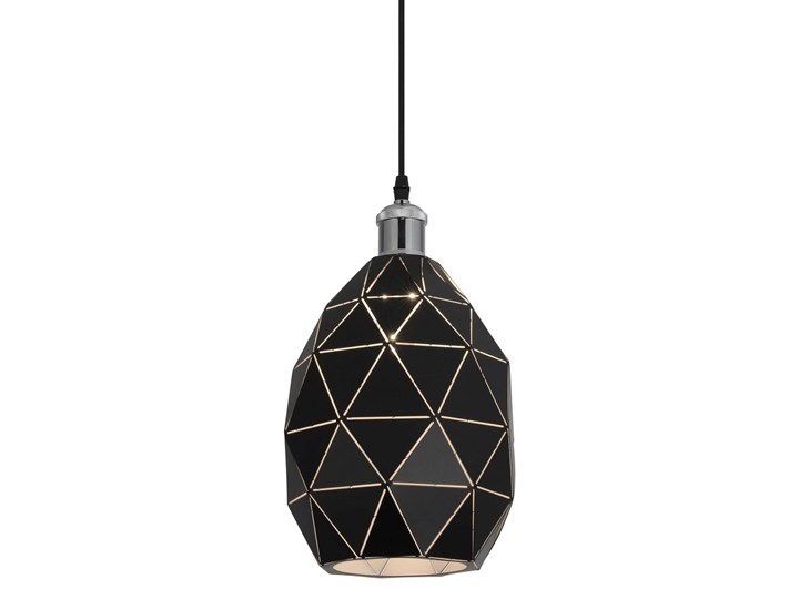 LAMPA NOWOCZESNA WISZĄCA CZARNO-CHROMOWANA PESTICO Metal Lampa z kloszem Lampa z abażurem Pomieszczenie Kuchnia Kolor Czarny