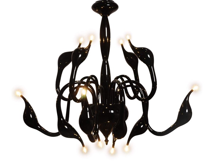 ORYGINALNA NOWOCZESNA LAMPA WISZĄCA CZARNA MAGICA W12 Żyrandol Metal Styl Nowoczesny