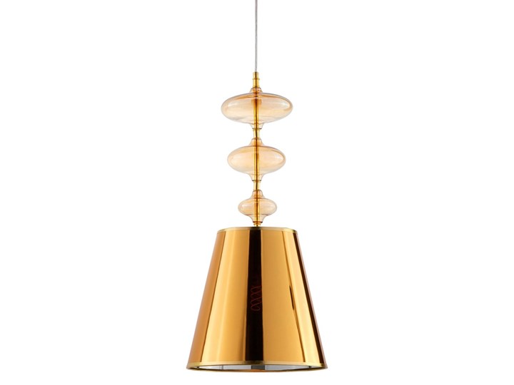 NOWOCZESNA LAMPA WISZĄCA ZŁOTA VENEZIANA W1 Lampa z kloszem Kolor Złoty Chrom Metal Ilość źródeł światła 1 źródło