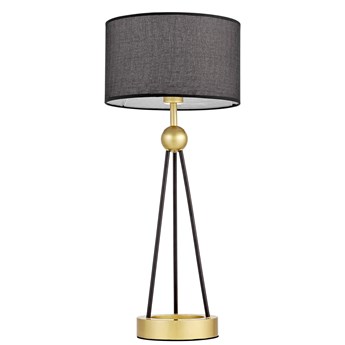 LAMPA NOCNA NOWOCZESNA CZARNO-ZŁOTA BELFORTE