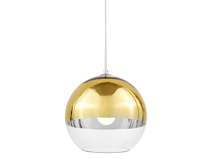 NOWOCZESNA LAMPA WISZĄCA ZŁOTA VERONI D20 Metal Szkło Lampa z kloszem Kategoria Lampy wiszące