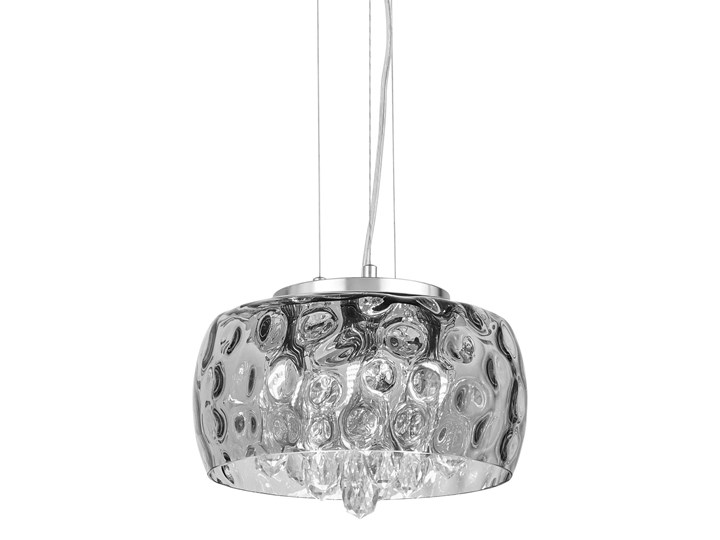 NOWOCZESNA LAMPA WISZĄCA CHROMOWANA RUBINA D30 Lampa z kryształkami Metal Lampa z kloszem Kryształ Szkło Lampa z abażurem Ilość źródeł światła 4 źródła Kolor Szary