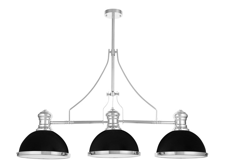 NOWOCZESNA LAMPA WISZĄCA INDUSTRIALNA CZARNA ETTORE W3 Szkło Lampa inspirowana Chrom Metal Lampa z abażurem Lampa z kloszem Kategoria Lampy wiszące