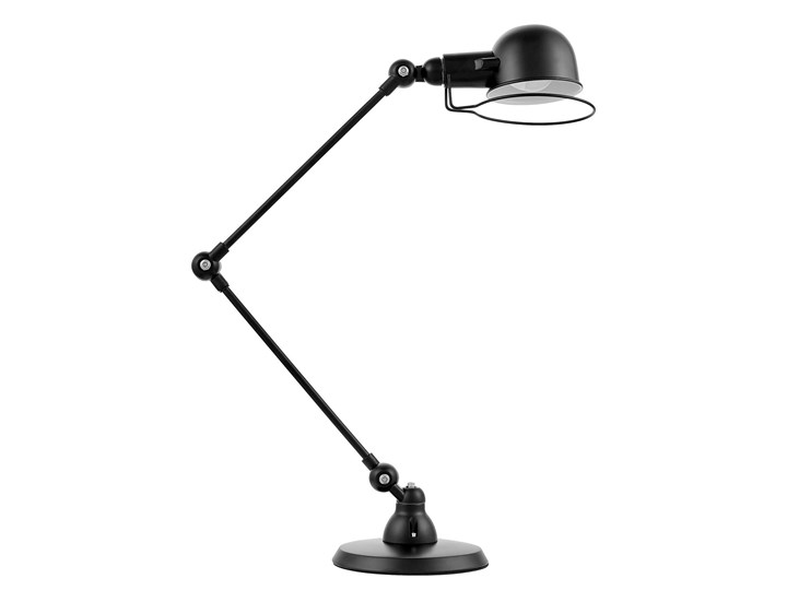LAMPA BIURKOWA CZARNA GLORIA W2 Metal Lampa z abażurem Lampa z kloszem Wysokość 70 cm Kolor Czarny
