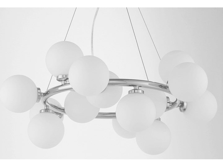 LAMPA WISZĄCA NOWOCZESNA CHROMOWANA MARSIADA W15 LUMINA DECO Lampa z kloszem Lampa z abażurem Szkło Metal Ilość źródeł światła 15 źródeł