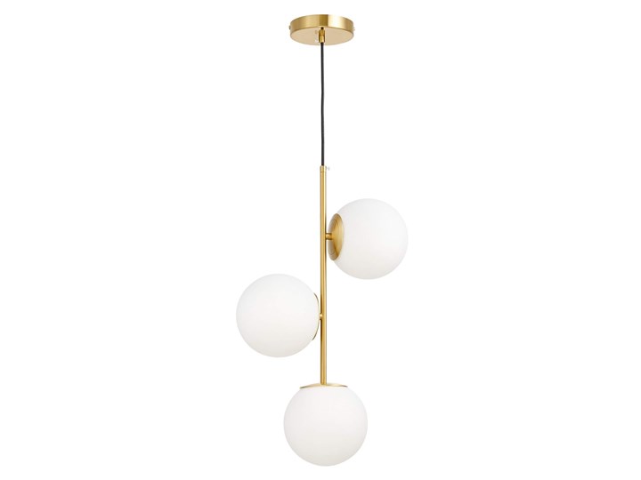 LAMPA WISZĄCA NOWOCZESNA MOSIĘŻNA STELVIO W3 LUMINA DECO Szkło Metal Lampa z kloszem Lampa z abażurem Mosiądz Ilość źródeł światła 3 źródła