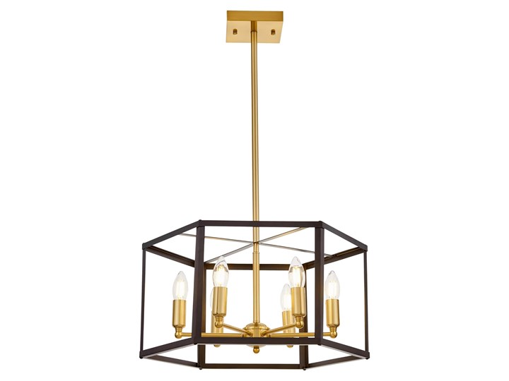 LAMPA WISZĄCA LOFT CZARNO-MOSIĘŻNA LORTON W6 LUMINA DECO Mosiądz Metal Kategoria Lampy wiszące