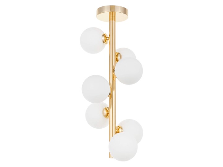 LAMPA SUFITOWA WISZĄCA NOWOCZESNA ZŁOTA PETRICA W7 LUMINA DECO Kategoria Lampy sufitowe Szkło Metal Kolor Złoty