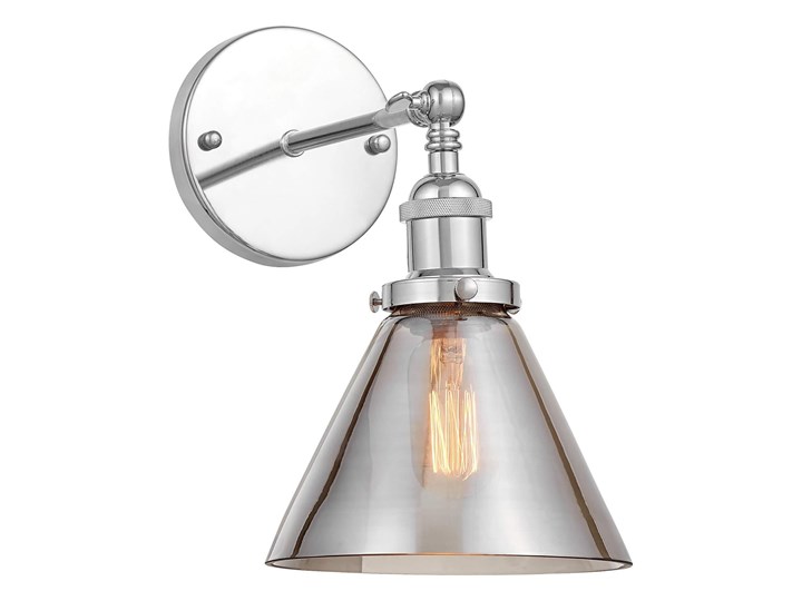 KINKIET LAMPA ŚCIENNA LOFT NUBI CHROM W1 LUMINA DECO Kinkiet z abażurem Kinkiet z kloszem Kinkiet dekoracyjny Szkło Metal Styl Industrialny