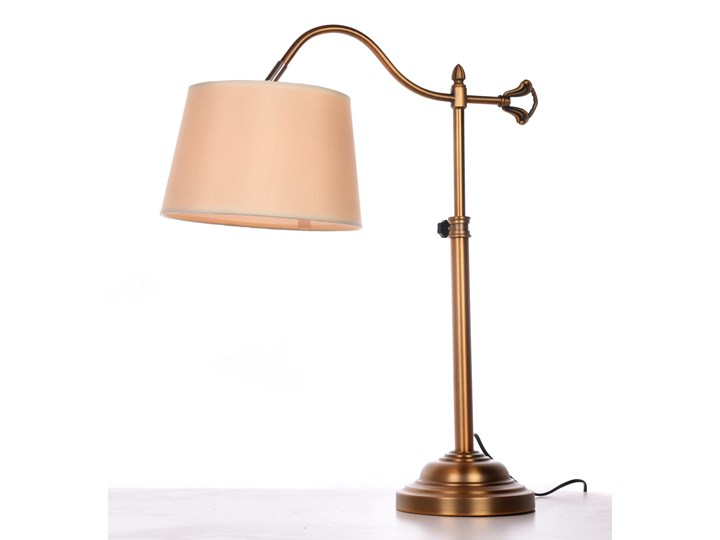 LAMPA BIURKOWA MOSIĘŻNA SARINI LUMINA DECO Lampa z abażurem Lampa gabinetowa Tkanina Metal Wysokość 65 cm Mosiądz Kategoria Lampy stołowe