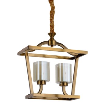 LAMPA WISZĄCA LOFT MOSIĘŻNA ATLANTA W2 LUMINA DECO