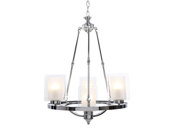 LAMPA WISZĄCA LOFT CHROMOWANA SANTINI W4 LUMINA DECO Szkło Lampa z abażurem Lampa z kloszem Pomieszczenie Salon Metal Kolor Srebrny