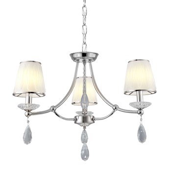 ŻYRANDOL LAMPA WISZĄCA KRYSZTAŁOWA CHROM DOMINNI W3 LUMINA DECO