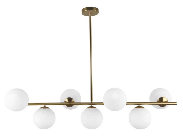 LAMPA WISZĄCA SUFITOWA NOWOCZESNA MOSIĘŻNA FREDICA W7 LUMINA DECO Szkło Lampa z abażurem Metal Mosiądz Lampa z kloszem Kolor Miedziany