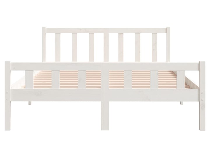 vidaXL Rama łóżka, biała, lite drewno, 120 x 200 cm Łóżko drewniane Styl Tradycyjny Styl Rustykalny