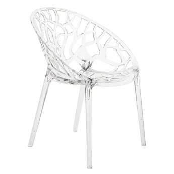 Transparentne krzesło ażurowe - Melbu