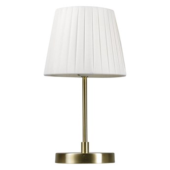 PLATINET TABLE LAMP LAMPA STOŁOWA BRONZE BASE, WHITE SHADE, H31 [45689]