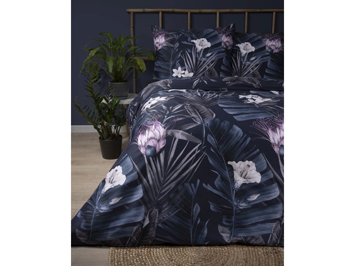 Pościel z satyny bawełnianej w kwiaty i liście SJB-380 160x200 cm Komplet pościeli Bawełna 70x80 cm Satyna 200x220 cm Pomieszczenie Pościel do sypialni