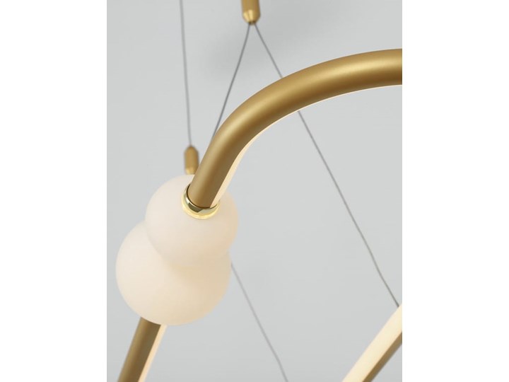 Złota lampa wisząca nad stół Fria Funkcje Możliwość ściemniania Szkło Metal Stal Funkcje Lampa LED