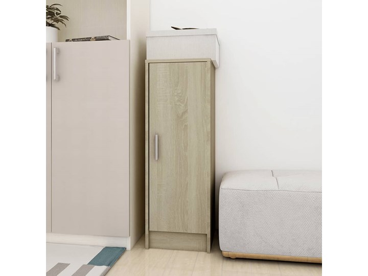 vidaXL Szafka na buty, dąb sonoma, 32x35x92 cm, płyta wiórowa Płyta meblowa Płyta MDF Drewno Głębokość 35 cm Szerokość 32 cm Płyta laminowana Kategoria Szafki i regały