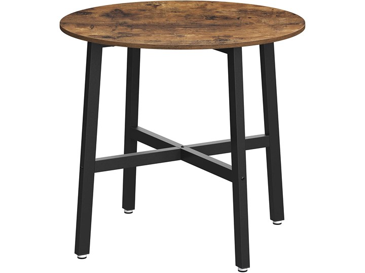 Stół okrągły rustykalny brąz 80cm