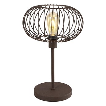 Klausen KL108018 - Lampa stołowa WIRE 1xE27/15W/230V brązowy