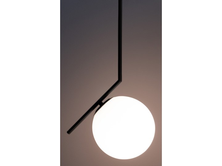 Lampa wisząca PELOTA BLACK E27 czarny biały EDO777102 EDO Stal Szkło Lampa z kloszem Lampa inspirowana Metal Tkanina Styl Nowoczesny Pomieszczenie Sypialnia