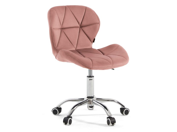 Krzesło obrotowe różowe ART118S / welur #44 Tkanina Kolor Różowy