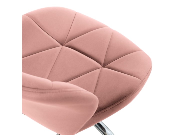 Krzesło obrotowe różowe ART118S / welur #44 Tkanina Kolor Różowy Pomieszczenie Jadalnia