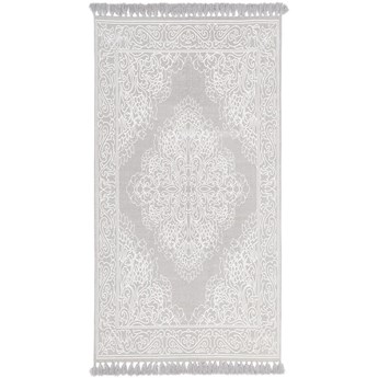 Szary ręcznie tkany bawełniany dywan Westwing Collection Salima, 700 x 140 cm
