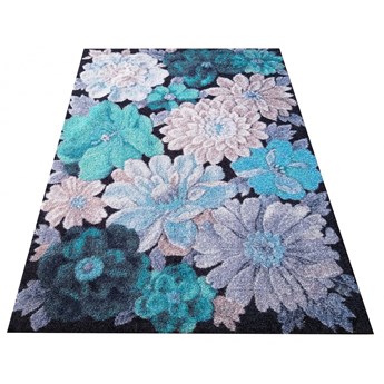 Turkusowy dywan w kwiaty - Holdi
