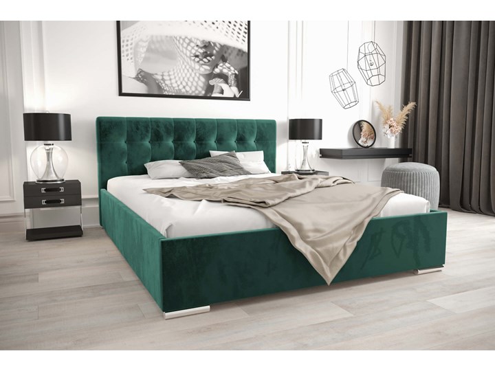 Łóżko tapicerowane 140x200  MISTRAL z pojemnikiem na pościel kolor do wyboru Tkanina Drewno Metal Rozmiar materaca 140x200 cm Kolor