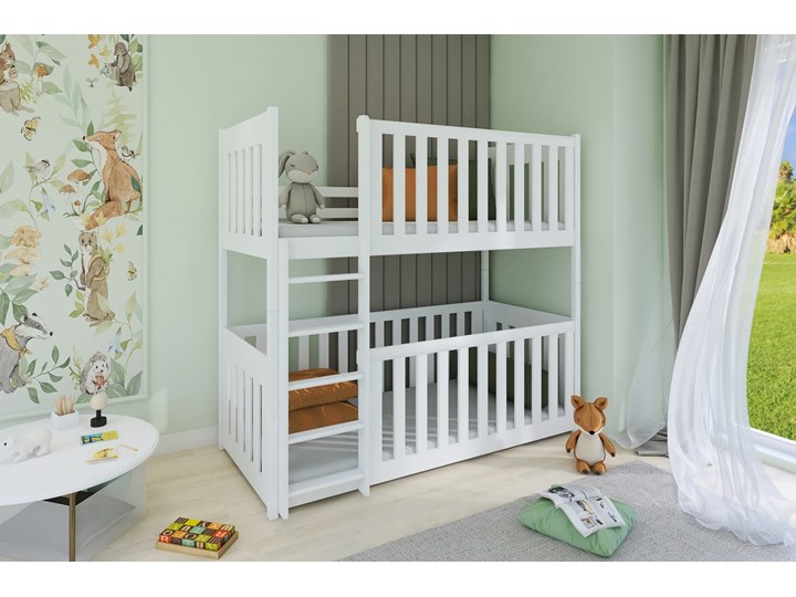 Łóżko piętrowe KONRAD Lano Meble Neutralne Drewno Kategoria Łóżka dla dzieci