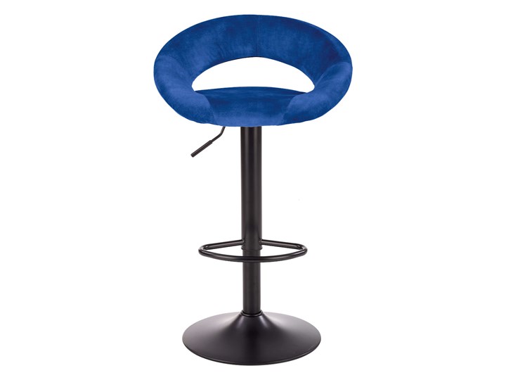 Niebieski nowoczesny hoker - Ardala Metal Wysokość 100 cm Szerokość 53 cm Welur Wysokość 80 cm Głębokość 49 cm Tkanina Typ Tapicerowane