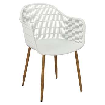 Krzesło Becker białe/naturalne OUTLET