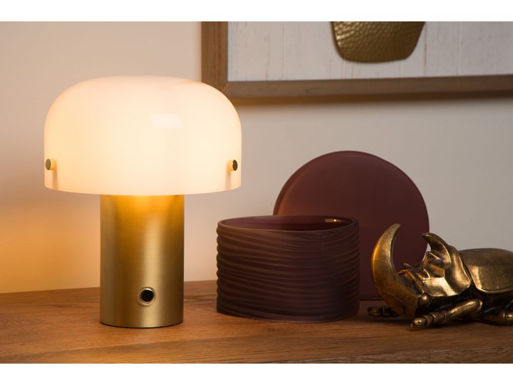 Klimatyczna lampa nocna Timon Wysokość 21 cm Stal Lampa z kloszem Styl Nowoczesny