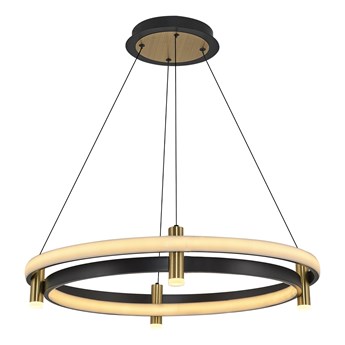Nowoczesna lampa wisząca ring czarny-patyna 5704-1A OZCAN SALON JADALNIA RESTAURACJA