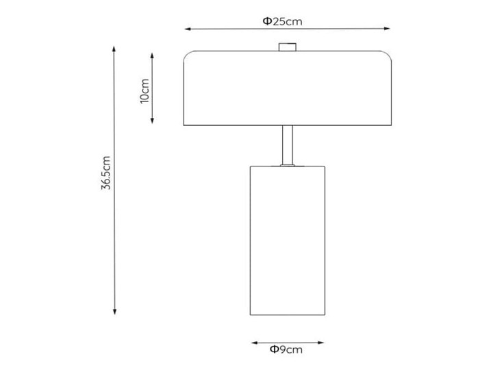Elegancka lampa biurkowa Mirasol biały marmur Lampa z kloszem Stal Metal Wysokość 30 cm Kolor Złoty