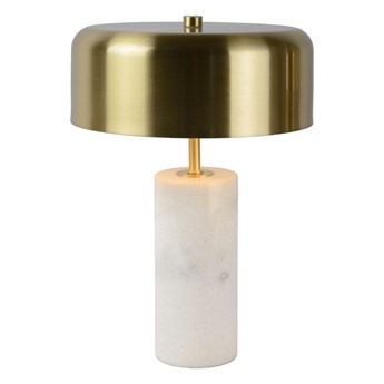 Elegancka lampa biurkowa Mirasol biały marmur
