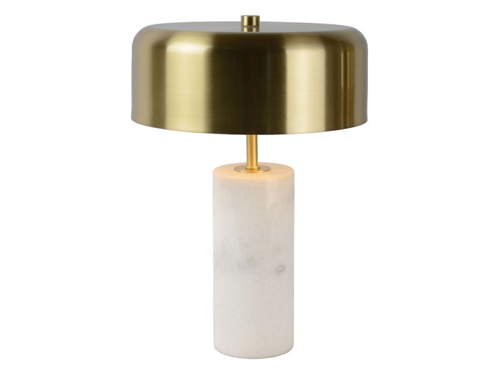 Elegancka lampa biurkowa Mirasol biały marmur Lampa z kloszem Metal Stal Wysokość 30 cm Kategoria Lampy stołowe