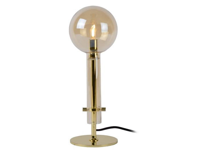 Nowoczesna stołowa lampa Lone szklana złota Lampa z kloszem Stal Wysokość 35 cm Szkło Styl Vintage