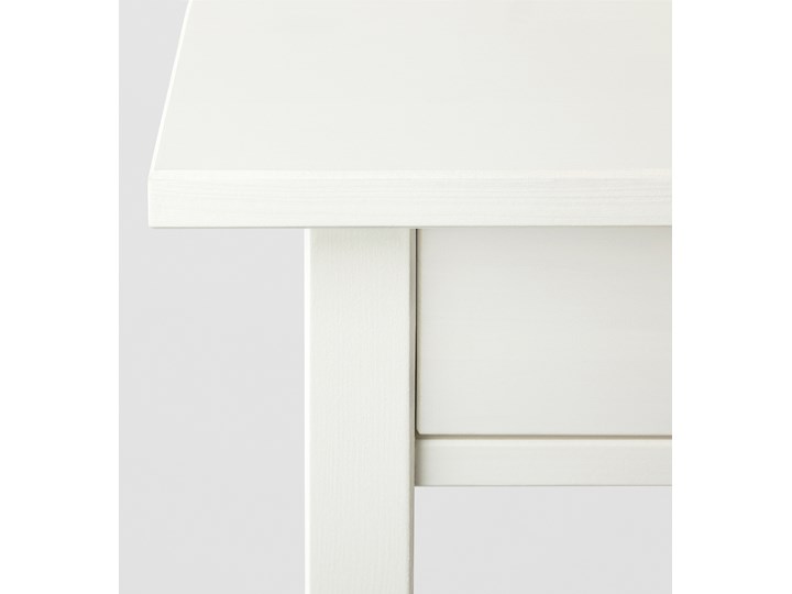 IKEA HEMNES Stolik nocny, biała bejca, 46x35 cm Wysokość 70 cm Długość 46 cm Płyta MDF Drewno Kategoria Stoliki i ławy