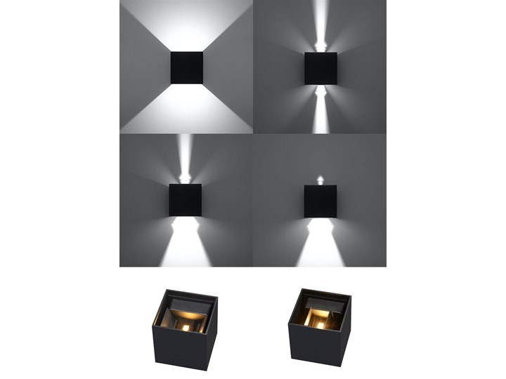 Kinkiet LUCA czarny LED IP54 Funkcje Kinkiet LED Kinkiet LED Kategoria Lampy ścienne