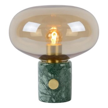 Klimatyczna lampa stołowa Charlize zielony marmur