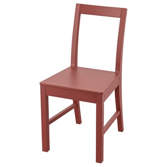 IKEA PINNTORP Krzesło, czerwona bejca, Głębokość: 49 cm