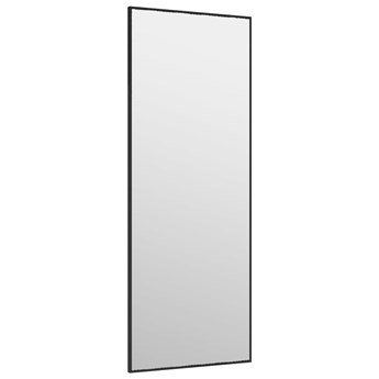 vidaXL Lustro na drzwi, czarne, 30x80 cm, szkło i aluminium
