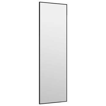 vidaXL Lustro na drzwi, czarne, 30x100 cm, szkło i aluminium